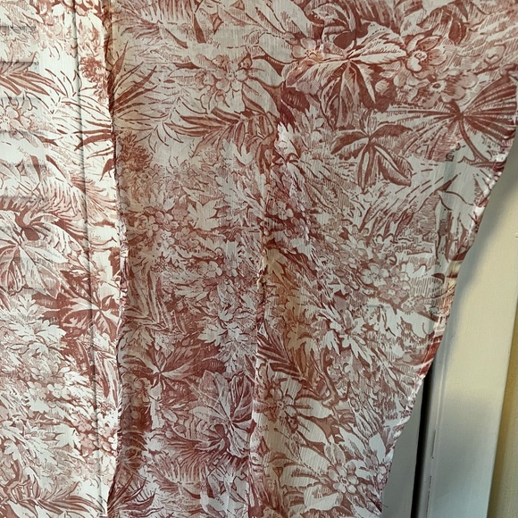 LC Lauren Conrad sheer kimono pink floral duster robe boho coverup Cottagcore - Picture 3 of 6